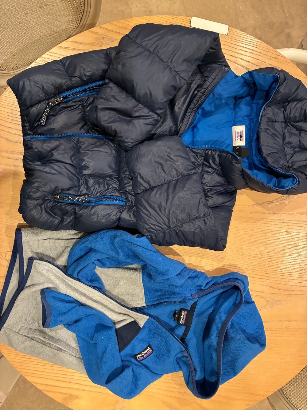 Patagonia Hi Loft Down Hoodie and Fleece Jacket